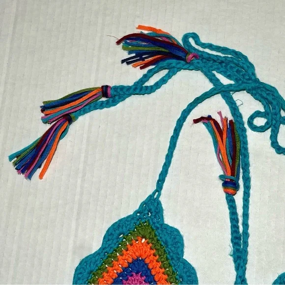 Colorful Crochet Knitted Halter Top - Picture 3 of 8